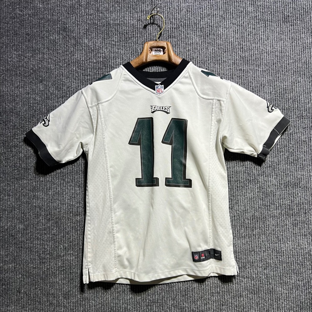 Nike Philadelphia Eagles Jersey Youth L White Carson Wentz 11 NFL Football Fan
